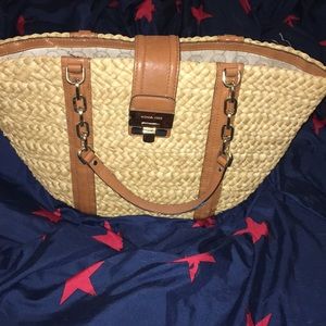 Michael Kors Large Straw Tote